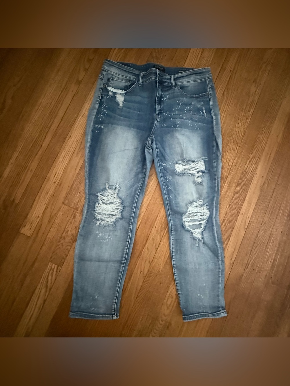 Judy Blue Galaxy boyfriend fit distressed jean SZ 18W